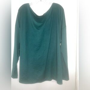 Fashion Nova Hunter Green Backless Twisted Peekaboo Long Sleeve Top - Size XL